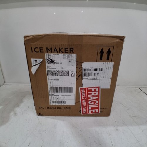 SIMZLIFE COUNTERTOP ICE MAKER MACHINE WITH HANDLE, BASKET AND SCOOP - MAKES 26 LBS PER DAY - BLACK (MODEL: IM003-BBL-CAZX) image 8
