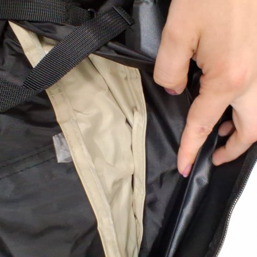 PORTABLE 4 PERSON POP-UP CABIN TENT WITH CARRYING BAG - 57" X 6.9" X 6.9" - BEIGE / BLACK (MODEL: YL90X90BEIGE-5) image 5