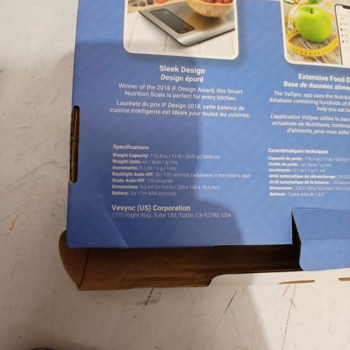 ETEKCITY NUTRITION SCALE WITH BLUETOOTH COMPANION APP - STAINLESS STEEL (MODEL: ESN01) image 5
