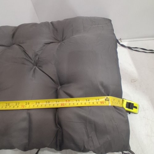 OUTDOOR FURNITURE BENCH REPLACEMENT TUFTED CUSHION - 40" X 40" - GREY image 3