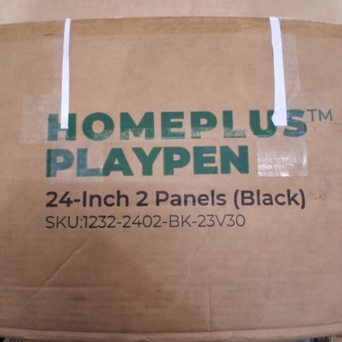 2 FXW HOMEPLUS DOG PLAY PEN EXTENTION PANELS - BLACK - 24" (MODEL: BLACK 2402/1232-2402-BK-23V30) image 2