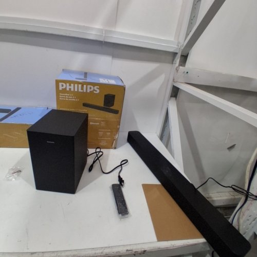 PHILIPS 2.1 CHANNEL BLUETOOTH SOUNDBAR SPEAKER WITH WIRELESS SUBWOOFER - BLACK - (MODEL:TAB4500/37) image 5