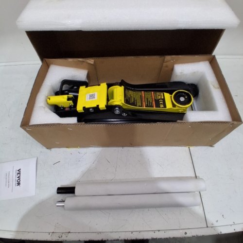 HEAVY DUTY LOW PROFILE HEAVY-DUTY STEEL FLOOR JACK WITH SINGLE PISTON HYDRAULIC PUMP - 2.5 TON CAP - YELLOW (MODEL: WD-A-02250-A00-0) image 2
