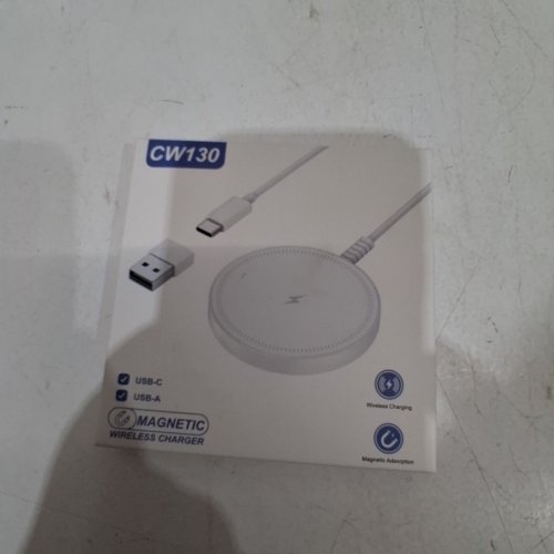 BENFEI 2-IN-1 MAGENETIC WIRELESS CHARGER USB-A / USB-C - 15W OUTPUT - WHITE - (MODEL: CW130) image 4