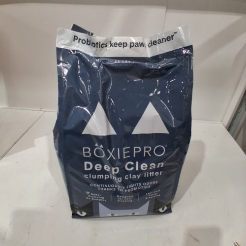 BOXIEPRO DEEP CLEAN SCENT FREE PROBIOTIC CLUMPING CLAY CAT LITTER FORMULA FOR CLEANER HOME - 28LBS image 2