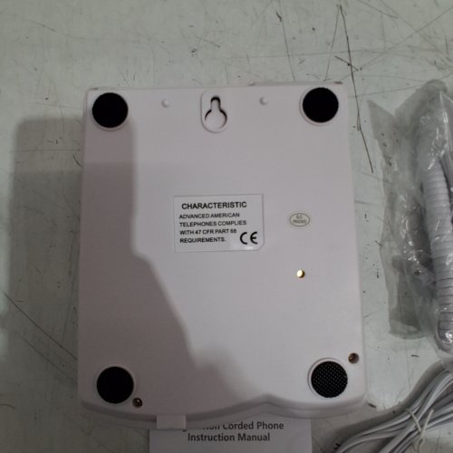 BIG BUTTON CORDED PHONE - WHITE image 3