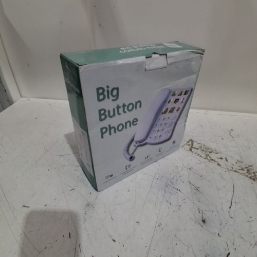 BIG BUTTON CORDED PHONE - WHITE image 5