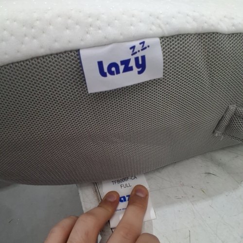 LAZYZIZI SOFT BREATHABLE FOAM MATTRESS - 54" X 24" X 6" - WHITE AND GRAY (MODEL: TFB006F-CA) image 2