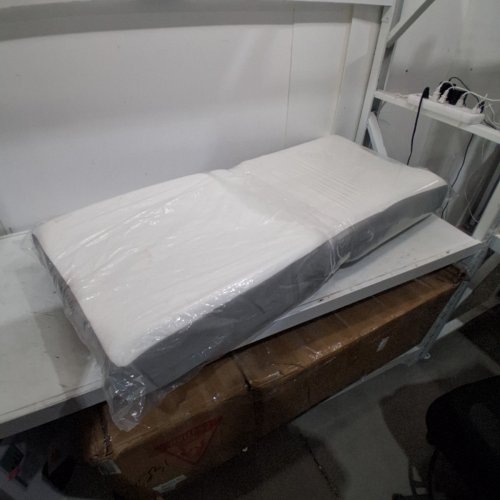 LAZYZIZI SOFT BREATHABLE FOAM MATTRESS - 54" X 24" X 6" - WHITE AND GRAY (MODEL: TFB006F-CA) image 5