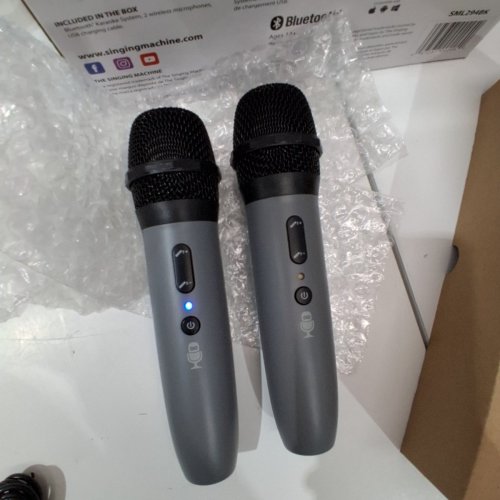 3PC KARAOKE MACHINE MINI WITH 2 MICROPHONES - SPARKLE BLACK (MODEL: SML294BK) image 3