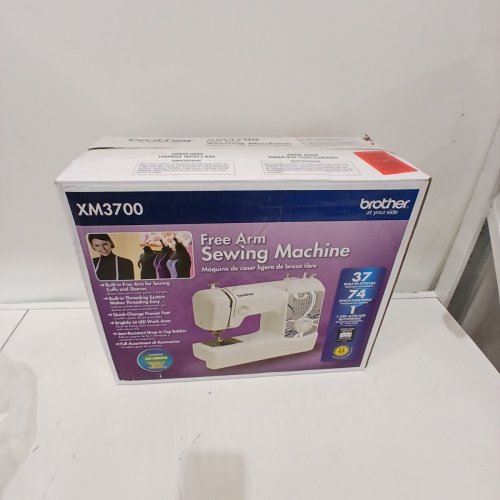 BROTHER FREE ARM ELECTRIC SEWING MACHINE - 37 BUILT IN STITCHES - 74 STITCH FUNCTIONS - 1 STEP AUTO SIZE BUTTONHOLE - WHITE (MODEL: XM3700) image 5