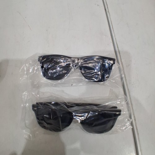 UNISEX 2PK PLASTIC FRAMED SUNGLASSES - BLACK image 2