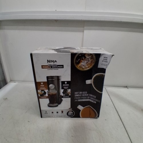 NINJA PODS & GROUNDS 2-IN-1 SINGLE-SERVE COFFEE MAKER - 56OZ - BLACK (MODEL: PB040C) image 8