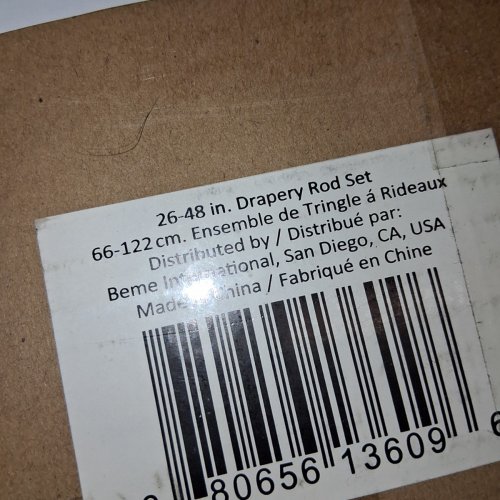 DECOPOLITAN FACET BALL CURTAIN ROD SET - 26" - 48" - VINTAGE BRONZE image 3