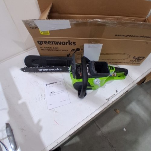 GREENWORKS PRO CORDLESS CHAINSAW - TOOL ONLY -40V -14" - (MODEL: 2000600) image 2