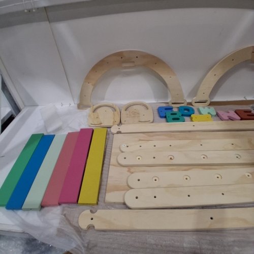 KID'S INVESTFUN INDOOR CLIMBING SET PLAYSET JUNGLE GYM - 1 TO 4 YEARS - 180LB CAP - RAINBOW (MODEL: PPT-JP-01Y) image 4