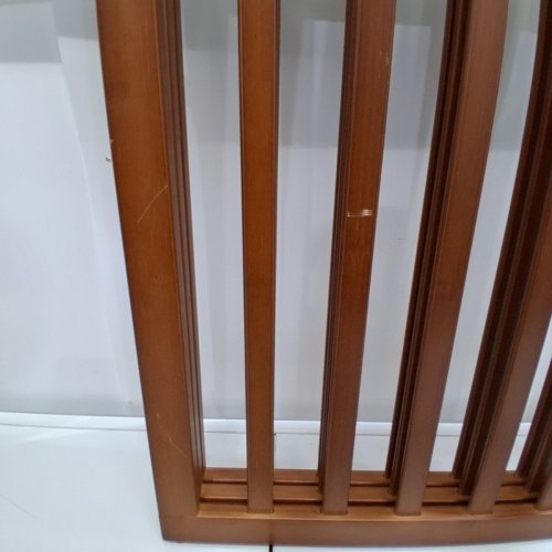 3 PANEL FREESTANDING FOLDABLE WOODEN PET GATE - 26.4" X 20.1" X 3.5" - WALNUT image 4