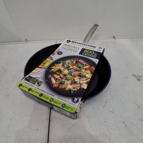 GRANITESTONE ARMORMAX HARD ANODIZED NONSTICK FRYING PAN - 12" - BLACK image 5