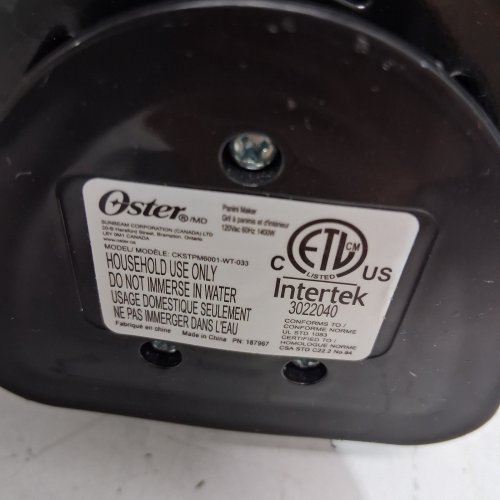 OSTER DURACERAMIC PANINI MAKER & GRILL - 120V - SILVER/WHITE (MODEL: CKSTPM6001-WT-033) image 3
