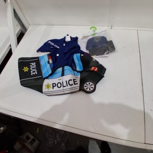 2PC POLICE CAR RIDE-ALONG COSTUME SET - 3T-4T - BLUE / BLACK (STYLE:WM28064683-525) image 2
