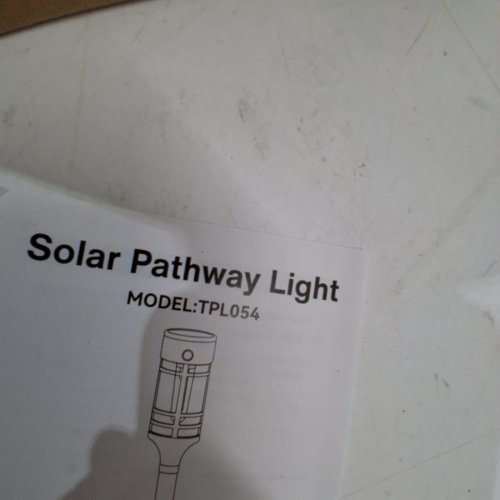 8PK WATERPROOF SOLAR PATHWAY LAWN LIGHTS - 16" - BLACK image 2