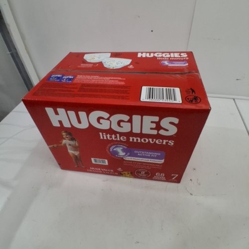 68PK HUGGIES LITTLE MOVERS BABY DIAPERS - SIZE 7 image 2