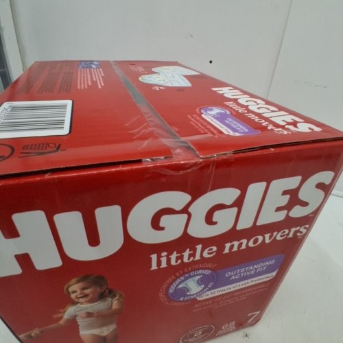 68PK HUGGIES LITTLE MOVERS BABY DIAPERS - SIZE 7 image 3