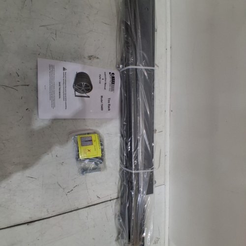 MAXXHAUL 70489 - 300LB CAPACITY FOLDABLE AND ADJUSTABLE WALL MOUNT TIRE RACK image 3