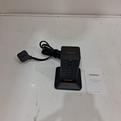 TESSAN CHARGE STATION WITH 3 OF EACH USB/USBC/AC OUTLETS - 65W - BLACK (MODEL: TS-CS01) image 4