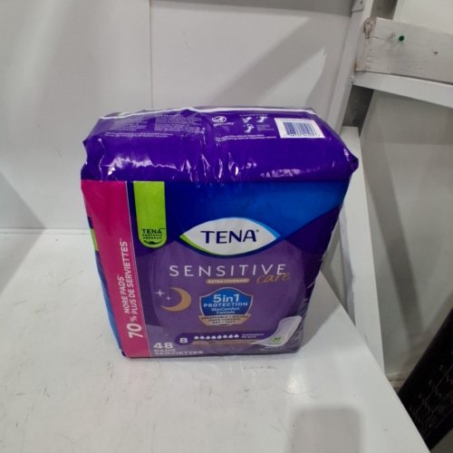 48PK TENA SENSITIVE CARE EXTRA COVERAGE OVERNIGHT INCONTINENCE PADS (MODEL: 055738/V-00) image 2