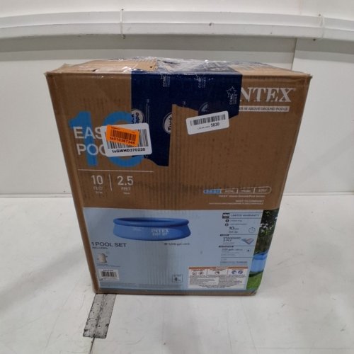 INTEX EASY SET INFLATABLE SWIMMING POOL SET INCLUDES 530 GPH CARTRIDGE FILTER PUMP - 1018 GALLON CAPACITY - 10FT X 30FT - BLUE (MODEL: 28121EH) image 7
