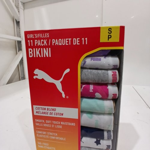 11PK GIRL'S PUMA BIKINI UNDERWEAR - SMALL - MULTICOLOUR (MODEL: 2907771) image 2