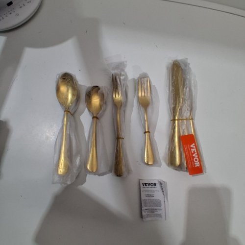 60PC METAL SILVERWARE SET - GOLD (MODEL: 1010-60P-G) image 3