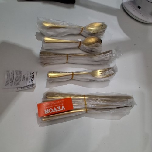 60PC METAL SILVERWARE SET - GOLD (MODEL: 1010-60P-G) image 4