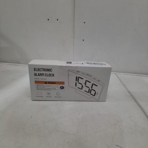 DIGITAL CLOCK WITH MODERN CURVED DESIGN AND LED NUMBERS - BLACK (MODEL TCA-245) image 7