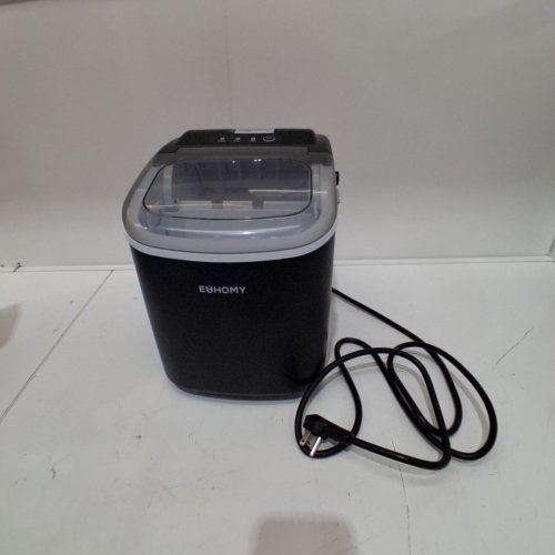 EUHOMY COUNTERTOP ICE MAKER MACHINE WITH HANDLE, BASKET AND SCOOP - MAKES 26LB/DAY - BLACK (MODEL: IM001-BBL-CAEH) image 3