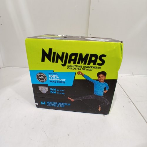 44PK PAMPERS NINJAMAS BOYS BEDWETTING NIGHTTIME UNDERWEAR - SIZE S/M image 2