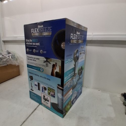 SHARK FLEXBREEZE PRO MIST INDOOR & OUTDOOR FAN WITH MISTING SYSTEM UP TO 24 HOURS OF BATTERY LIFE - BLACK/GREY (MODEL: FA302C) image 2