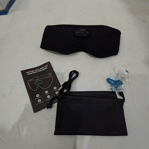 ZHENYEMEI WIRELESS WHITE NOISE SLEEP MASK - OSFM - BLACK image 2