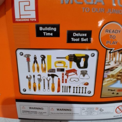 KIDS PENGSHENG TOYS JUNIOR ENGINEER MEGA TOOL SET TOY - ORANGE image 4