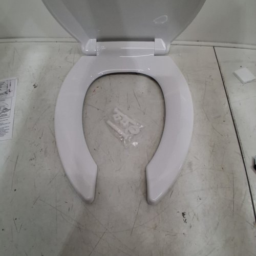 TOWO ELONGATED OPEN FRONT TOILET SEAT- 18.11" -WHITE (MODEL: 180498) image 3