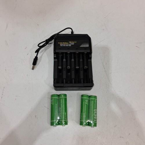 UNIVERSAL LI-ION BATTERY CHARGER WITH BATTERIES - 2A, 4.2 V - BLACK (MODEL: MS-5D84A) image 3