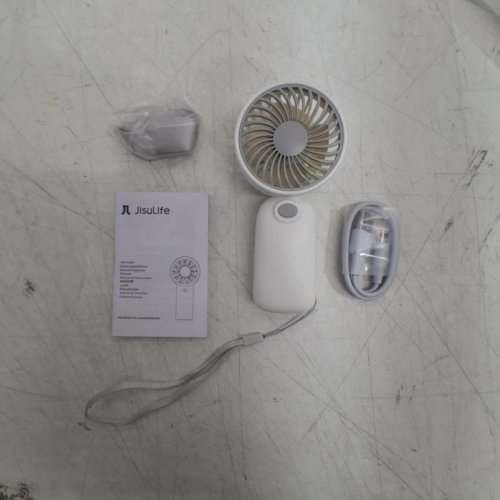 JISULIFE BATTERY POCKET PORTABLE HANDHELD FAN - 5" - WHITE image 3