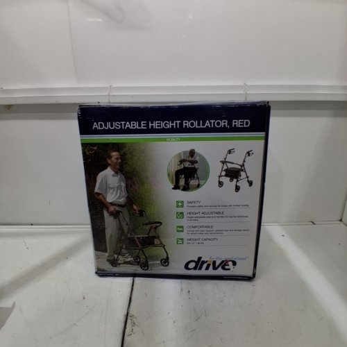 DRIVE MEDICAL ROLLATOR ROLLING WALKER WITH 6" WHEELS, RED - R726RD image 4