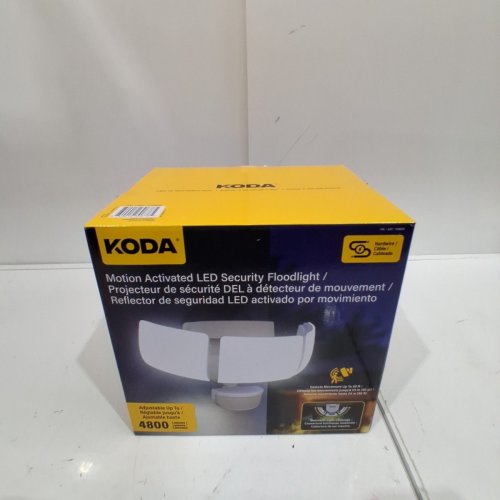 KODA MOTION-ACTIVATED LED SECURITY FLOOD LIGHT - 4800LM - WHITE (MODEL: 1938035/LM030878) image 3
