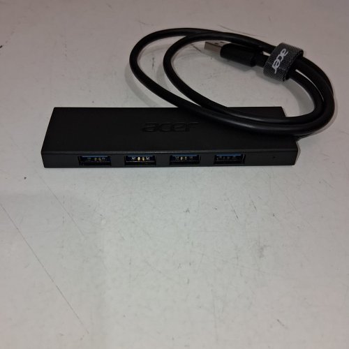 ACER 5-IN-1 4 PORT ULTRA SLIM USB ADAPTER WITH TYPE C AND USBA - BLACK (MODEL: ODK350) image 2