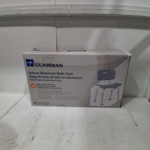 MEDLINE GUARDIAN DELUXE ALUMINUM BATH CHAIR - 400LB CAP - GREY (MODEL: G2-101KRX1) image 4
