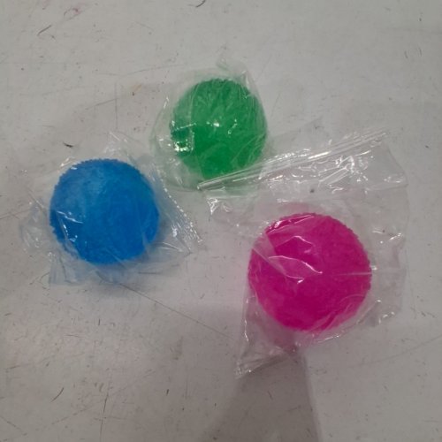 3PK SQUISHY TEXTURED STRESS BALLS - BLUE,GREEN AND PINK image 2