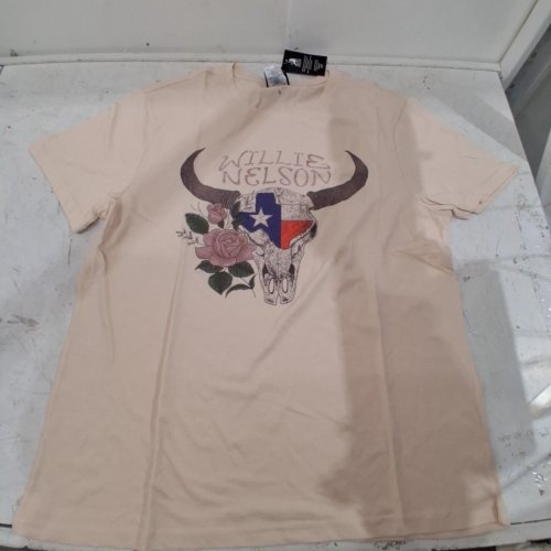 WOMEN'S ZION ROOTSWEAR 'WILLIE NELSON" GRAPHIC T-SHIRT - EXTRA LARGE - TAN image 2