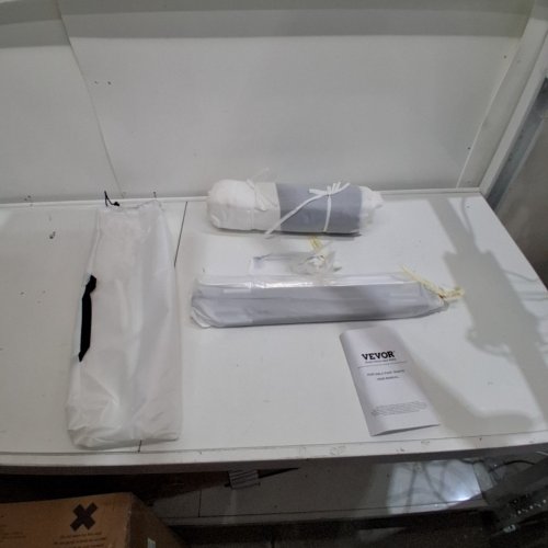 VEVOR PORTABLE PAINT BOOTH - 90"X62"X62" - WHITE/BLACK/ORANGE - (MODEL:0010) image 2